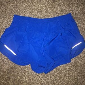Royal blue lulu lemon shorts hotty hot 2.5 in